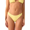 Pq Swim Teeny Ruched Bikini Bottoms In Yellow