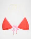 Pq Swim Thea Passion Triangle Bikini Top In Red