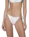 Pq Swim Tie Teeny String Bikini Bottom In White