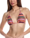 Pq Swim Triangle Bikini Top In Orange