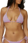 Pq Swim Triangle String Bikini Top In Sherbert