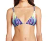 Pq Swim Women's Girl On Fire Emma Triangle Cup Bikini Top Swimsuit In Multi In Multi