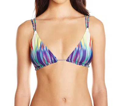 Pq Swim Women's Girl On Fire Emma Triangle Cup Bikini Top Swimsuit In Multi