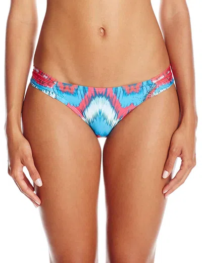 Pq Swim Women Mumbai Fanned Full Bikini Bottom Swimwear In Multi In Blue