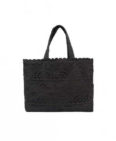 Pq Swim Women's Noah Lace Tote Bag In Midnight In Orange