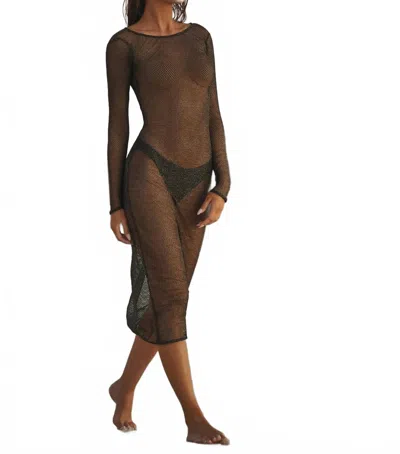 Pq Swim Women's Rachel Sheer Dress In Midnight In Black