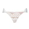 Pq Swim Women's White Water Lily Lace Fanned Bottoms Full In Multi