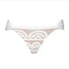 Pq Swim Women's White Water Lily Lace Fanned Bottoms Full In White