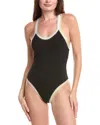 Pq Swim X Solange Ferrarini Crochet Trim One-piece In Black