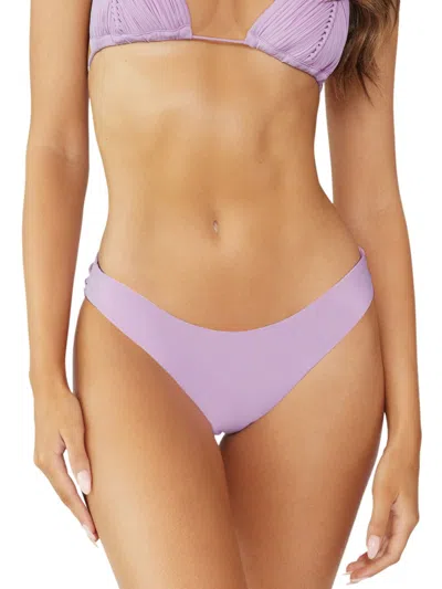 Pq Women's Basic Ruched Bikini Bottom In Violet