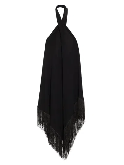 Pq Women's Kate Fringe-trim Dress In Black