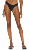 Pq X Revolve Basic Ruched Teeny Bikini Bottom In Black