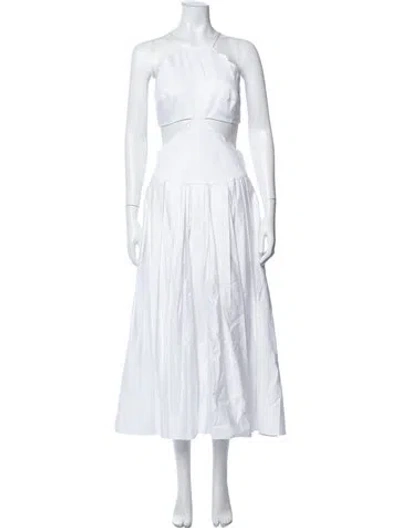Pre-owned Prabal Gurung Asymmetrical Midi Length Dress In White