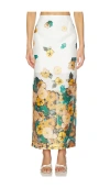 Prabal Gurung Back Slit Maxi Flat Front Pencil Skirt In Multi