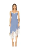 Prabal Gurung Bias Flare Hem Midi Dress In Blue