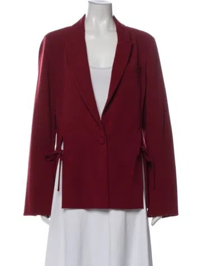 Pre-owned Prabal Gurung Blazer In Burgundy