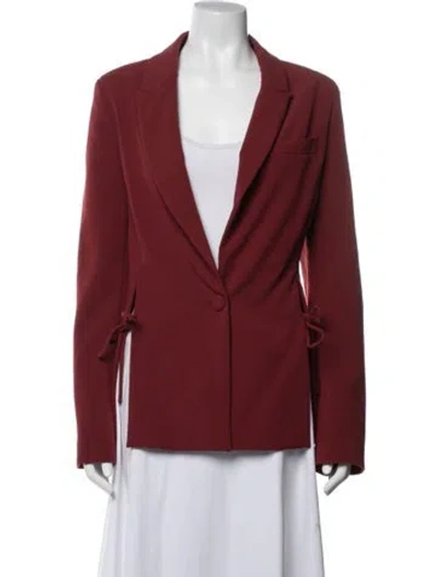 Pre-owned Prabal Gurung Blazer In Burgundy