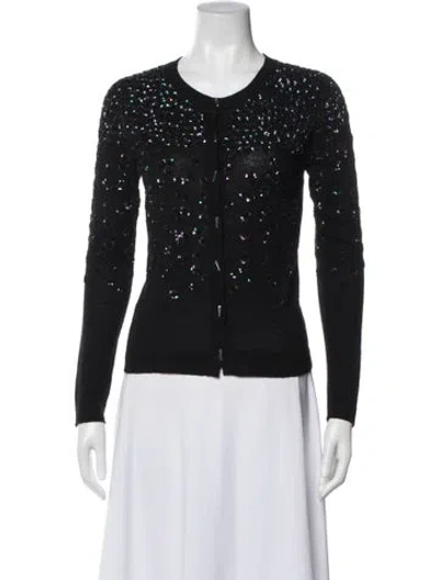 Pre-owned Prabal Gurung Cashmere Crew Neck Sweater In Black