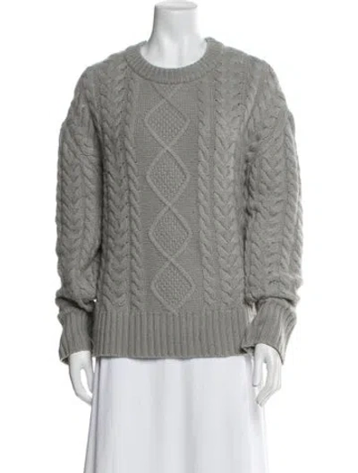 Pre-owned Prabal Gurung Cashmere Crew Neck Sweater In Blue
