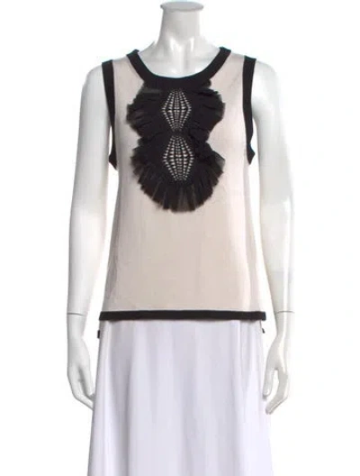 Pre-owned Prabal Gurung Cashmere Crew Neck Sweater In Neutrals
