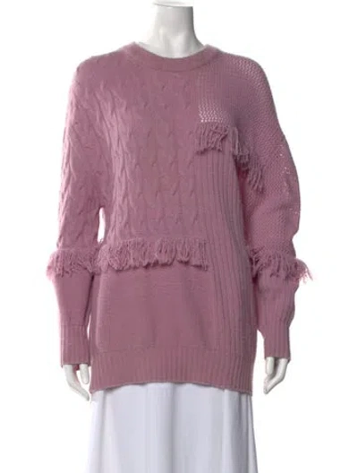 Pre-owned Prabal Gurung Cashmere Crew Neck Sweater In Purple
