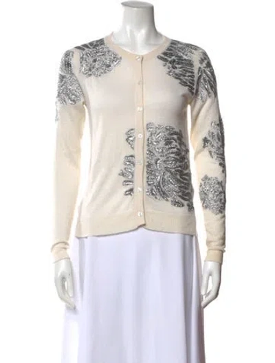 Pre-owned Prabal Gurung Cashmere Printed Sweater In Neutral