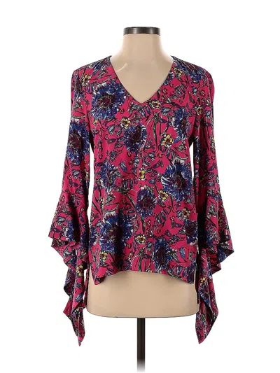 Pre-owned Prabal Gurung Collective Long Sleeve Blouse In Pink