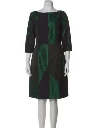 Pre-owned Prabal Gurung Colorblock Pattern Knee-length Dress In Multi