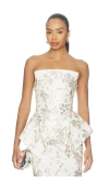 Prabal Gurung Corset Strapless Panier Top In White