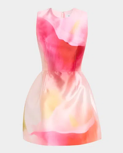 Prabal Gurung Corset Waist Sheath Dress In Multi
