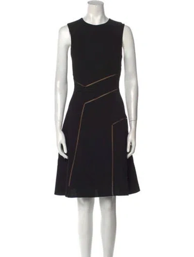 Pre-owned Prabal Gurung Crew Neck Knee-length Dress In Black