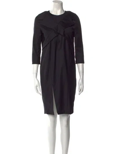 Pre-owned Prabal Gurung Crew Neck Knee-length Dress In Black