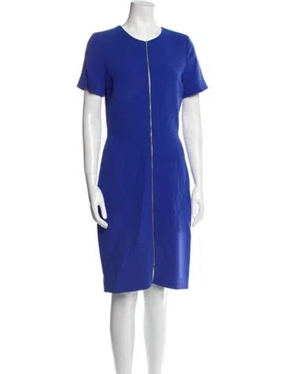 Pre-owned Prabal Gurung Crew Neck Knee-length Dress In Blue