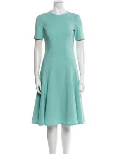 Pre-owned Prabal Gurung Crew Neck Knee-length Dress In Blue