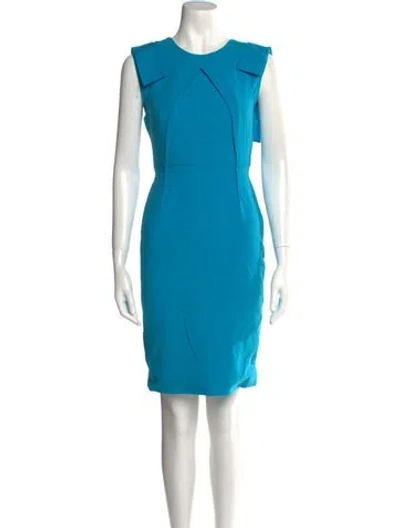 Pre-owned Prabal Gurung Crew Neck Knee-length Dress In Blue