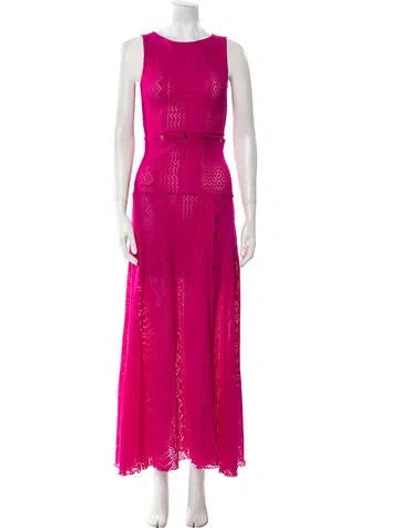 Pre-owned Prabal Gurung Crew Neck Long Dress W/ Tags In Pink