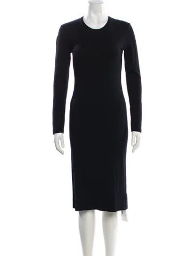 Pre-owned Prabal Gurung Crew Neck Midi Length Dress In Blue