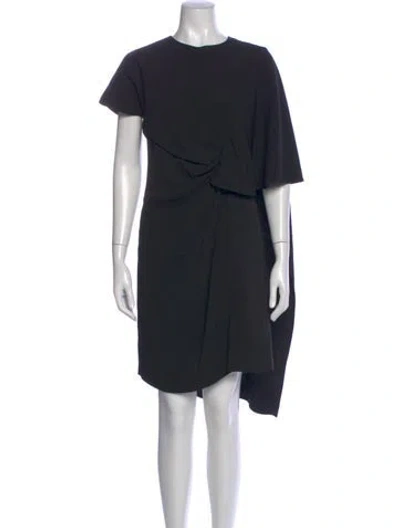 Pre-owned Prabal Gurung Crew Neck Mini Dress In Black