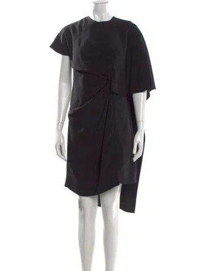 Pre-owned Prabal Gurung Crew Neck Mini Dress In Black