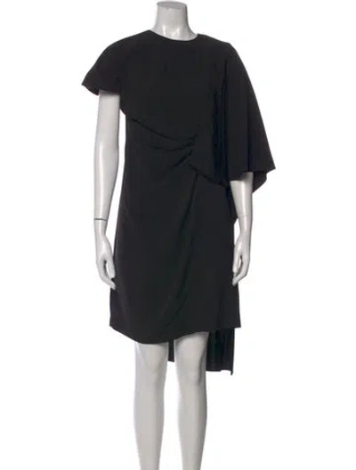 Pre-owned Prabal Gurung Crew Neck Mini Dress In Black