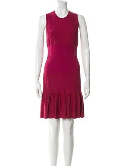 Pre-owned Prabal Gurung Crew Neck Mini Dress In Pink