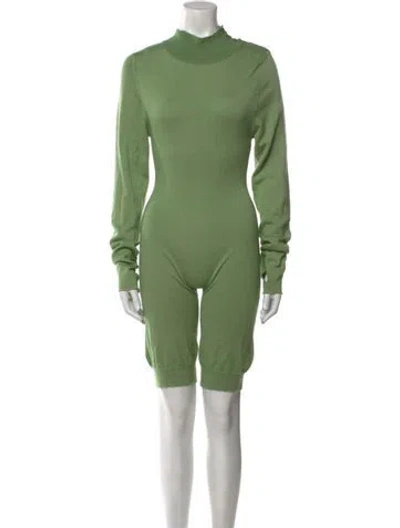 Pre-owned Prabal Gurung Crew Neck Romper In Green