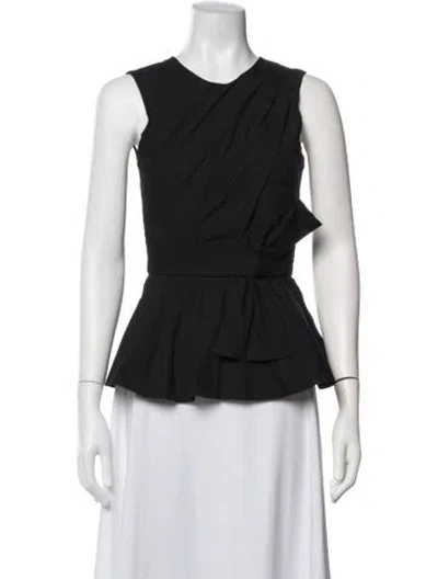 Pre-owned Prabal Gurung Crew Neck Sleeveless Top In Black