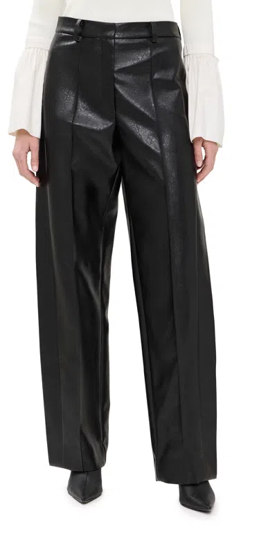 Prabal Gurung Deep Pleat Detail Pants Black