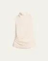 Prabal Gurung Draped Halter Top In Ivory