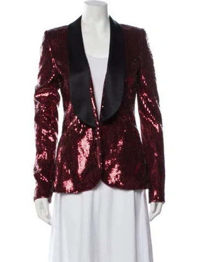 Pre-owned Prabal Gurung Evening Jacket In Burgundy