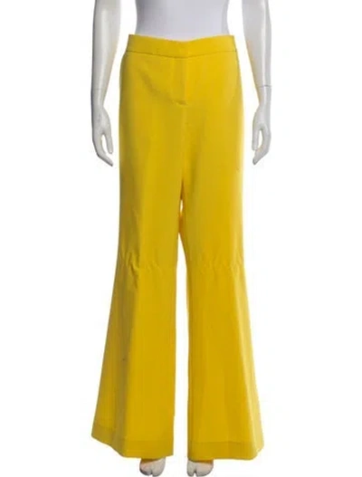 Pre-owned Prabal Gurung Flared Pants In Yellow