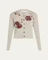 Prabal Gurung Floral Embroidered Cashmere Cardigan In Multi