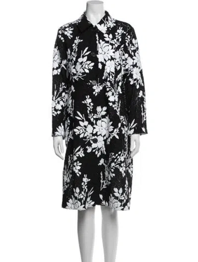 Pre-owned Prabal Gurung Floral Print Knee-length Dress In Black