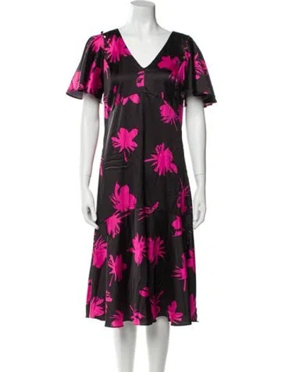 Pre-owned Prabal Gurung Floral Print Midi Length Dress In Multi